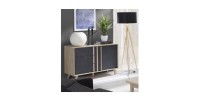 Buffet, enfilade, bahut petit modèle MALMO. Meuble design type SCANDINAVE. Effet ultra tendance pour votre salon.