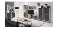 Buffet, enfilade, bahut petit modèle MALMO. Meuble design type SCANDINAVE. Effet ultra tendance pour votre salon.