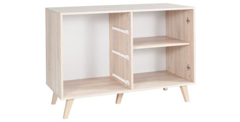 Buffet, enfilade, bahut petit modèle MALMO. Meuble design type SCANDINAVE. Effet ultra tendance pour votre salon.