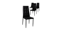 Chaises GEORGES coloris noir pour votre salle à manger ou votre cuisine. (lot de 4)