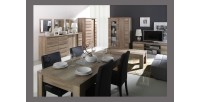 Buffet, bahut ROMI 2 portes coulissantes coloris chêne dab canyon. Meuble design idéal pour votre salle à manger