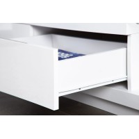 Meuble TV NELSON 180 cm à 2 tiroirs et 2 niches coloris blanc