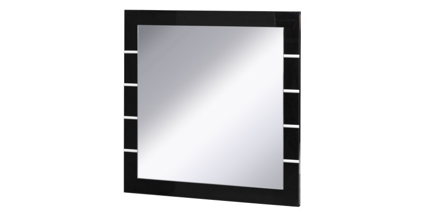 Lot de 3 miroirs LINA noir et  blanc brillant