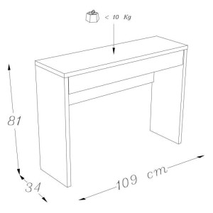 Meuble d'entrée, console ARENA coloris noir. Meuble design pour votre entrée