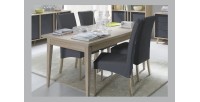 Table extensible salle à manger scandinave MALMO. Dimensions 180-220 cm avec rallonge. Coloris chêne clair.