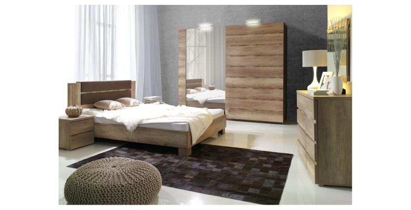 Lot de deux tables de chevet design pour votre chambre à coucher, collection ROMI.