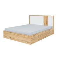 Lit adulte design WOOD 160 x 200 cm + LED dans la tête de lit. Meuble design idéal pour votre chambre.