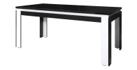 Table salle à manger LINA 160cm . Coloris noir et blanc. Table 4 personnes. Design moderne.