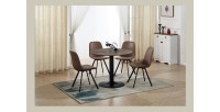 Table ronde avec pied central JULES. Magnifique design pour votre cuisine ou votre salle à manger.