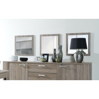 Lot de 3 miroirs FARRA. Cadre coloris SONOMA. Accessoire idéal pour la décoration de votre habitation.