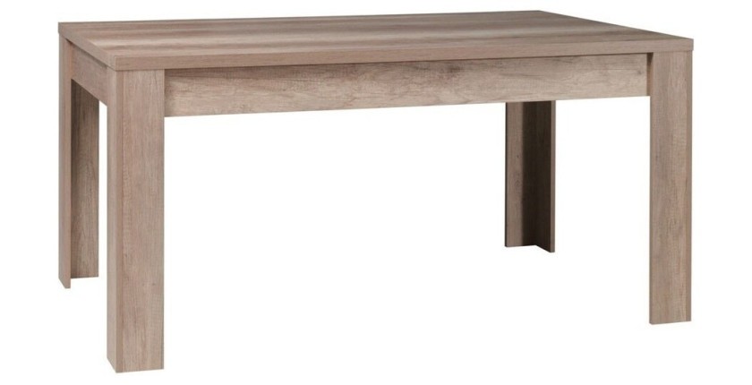 Table pour salle à manger MIRO. Dimensions 180 cm. Coloris Oak canyon, chêne clair.