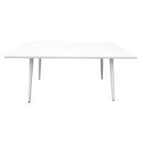 Table 200 x 100 Collection RENNES pieds métal et plateau blanc. Table design.