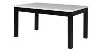 Table 160cm pour salle à manger FABIO. Coloris Noir et Blanc.