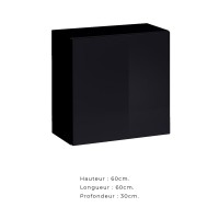 Ensemble meubles de salon style industriel SWITCH M1. Coloris noir.