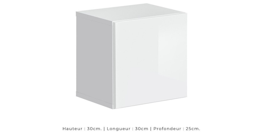 Ensemble meubles de salon style industriel SWITCH M2. Coloris blanc.