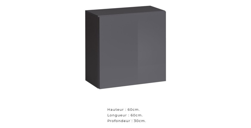 Ensemble meubles de salon style industriel SWITCH M6. Coloris gris.