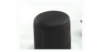 Table basse avec 6 poufs collection JULIA. Meuble type CONTEMPORAIN coloris noir