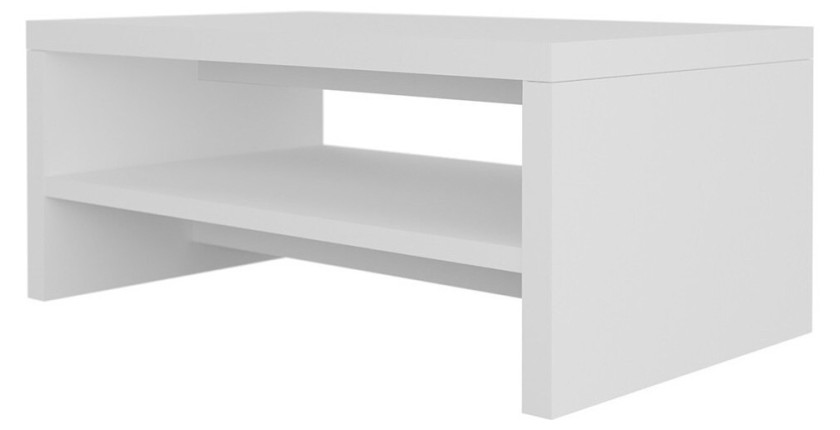 Table basse 110x60 collection RIO. Meuble design coloris blanc.