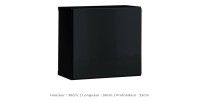 Ensemble meubles de salon SWITCH XXI design, coloris noir brillant.