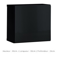 Ensemble meubles de salon SWITCH XXI design, coloris noir brillant.