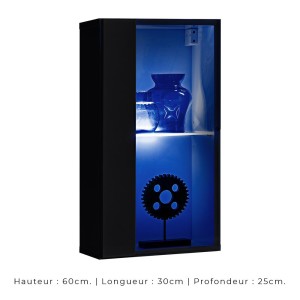 Ensemble meubles de salon SWITCH XXV design, coloris noir brillant.