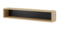 Etagère design 150cm collection VILLA. Coloris chêne et noir.