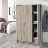 Garde Robe REY, armoire 3 portes idéal pour votre entrée, votre buanderie ou votre sdb