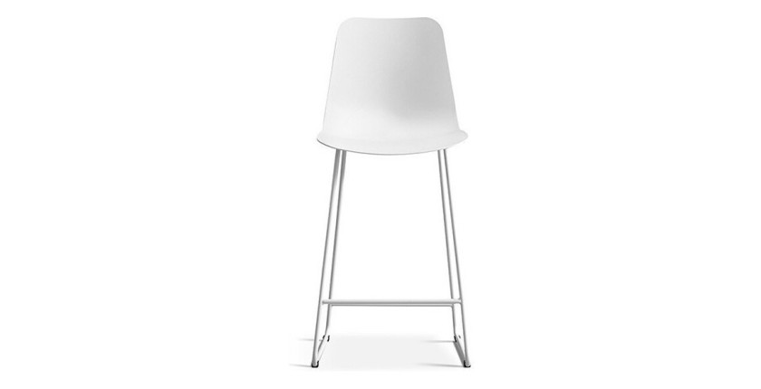 Chaise de comptoir 'Mario' PP Blanc, dimensions : H100.5 x L51 x P44cm