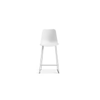 Chaise de comptoir 'Mario' PP Blanc, dimensions : H100.5 x L51 x P44cm