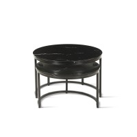 Table basse collection NAZARI. Meuble type CONTEMPORAIN. Marbre noir.