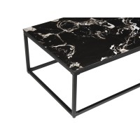 Table basse collection LIVORNI. Meuble type CONTEMPORAIN. Marbre noir.