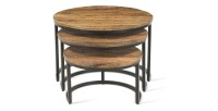 Table basse collection ARNOLD marron-bois.