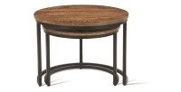 Table basse collection GOJI marron-bois.