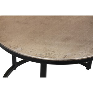 Table basse collection IMARA argent vieilli.