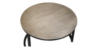 Table basse collection IMARA argent vieilli.