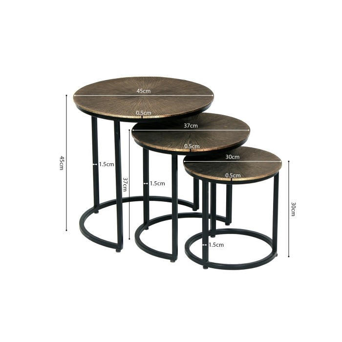 Table basse collection ALICE soleil or.