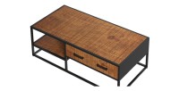 Table basse collection MADEIRO marron-bois.