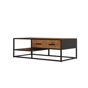 Table basse collection MADEIRO marron-bois.