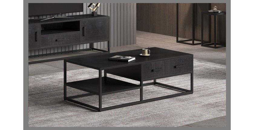 Table basse collection MADEIRO noir.