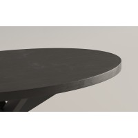 Table basse ovale collection MADEIRO noir.