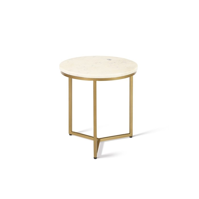 Table d'appoint JOURNA marbre blanc