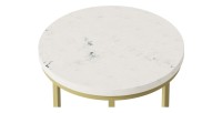 Table d'appoint JOURNA marbre blanc