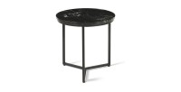 Table d'appoint JOURNA marbre noir