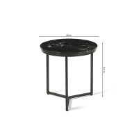 Table d'appoint JOURNA marbre noir