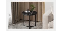 Table d'appoint JOURNA marbre noir