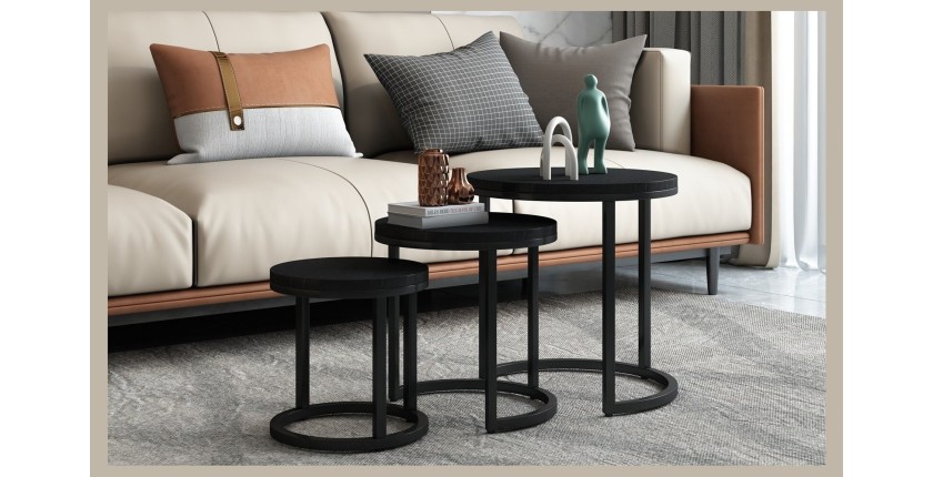 Table basse collection PLATO noir.