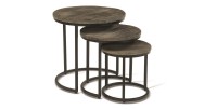 Table basse collection PLATO gris.