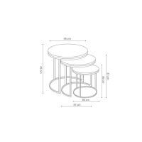 Table basse collection PLATO gris.