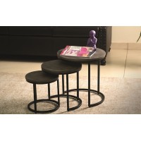 Table basse collection PLATO gris.