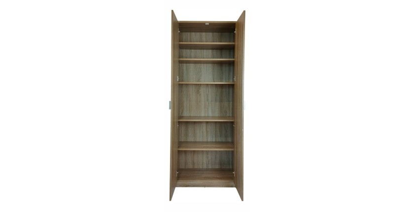 Armoire, collection TOLLY, 2 portes, 75x195 cm, coloris chêne sonoma